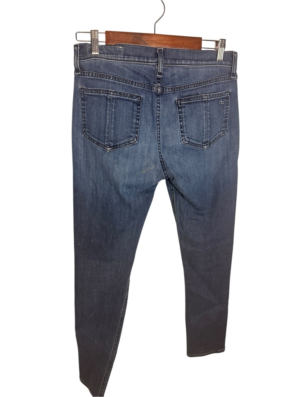 rag & bone | High-Rise Skinny Jeans in Dark Blue Wash | Sz 27 - Picture 3 of 11